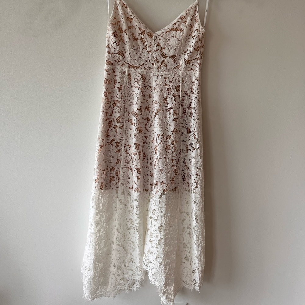 Lulus Lace Spaghetti Strap Midi Dress